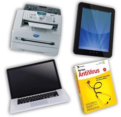 Printers, Laptops, Tablets, ipads, Software, Routers, Networks, Macbook